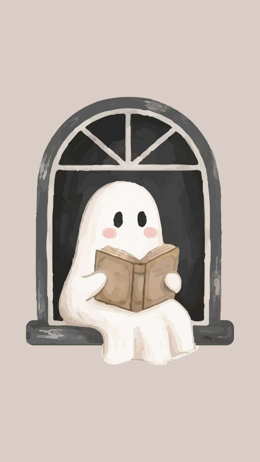 Bookish Ghost PNG