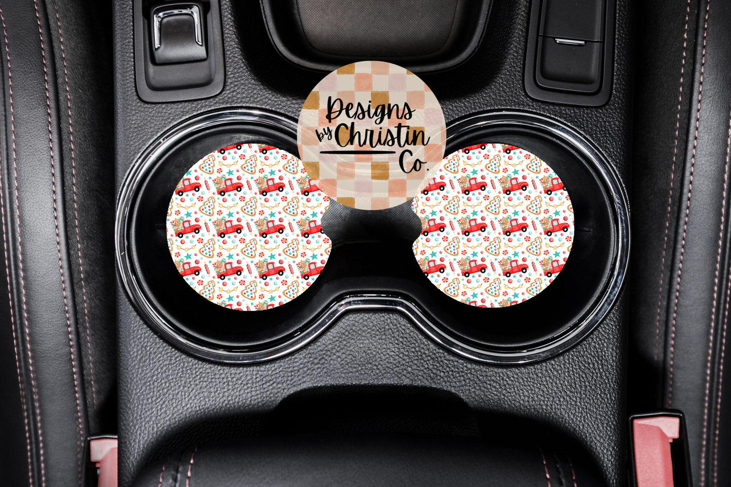 Christmas Truck Car Coasters