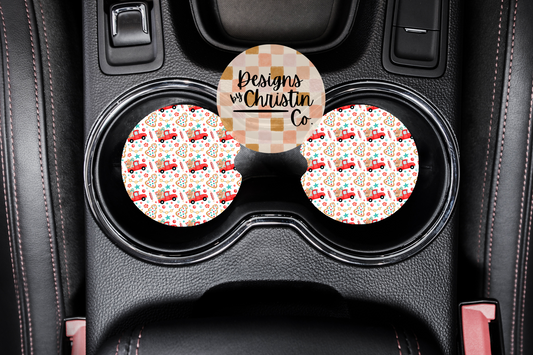 Christmas Truck Car Coasters