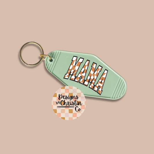 Checkered Mama Retro Motel Keychain