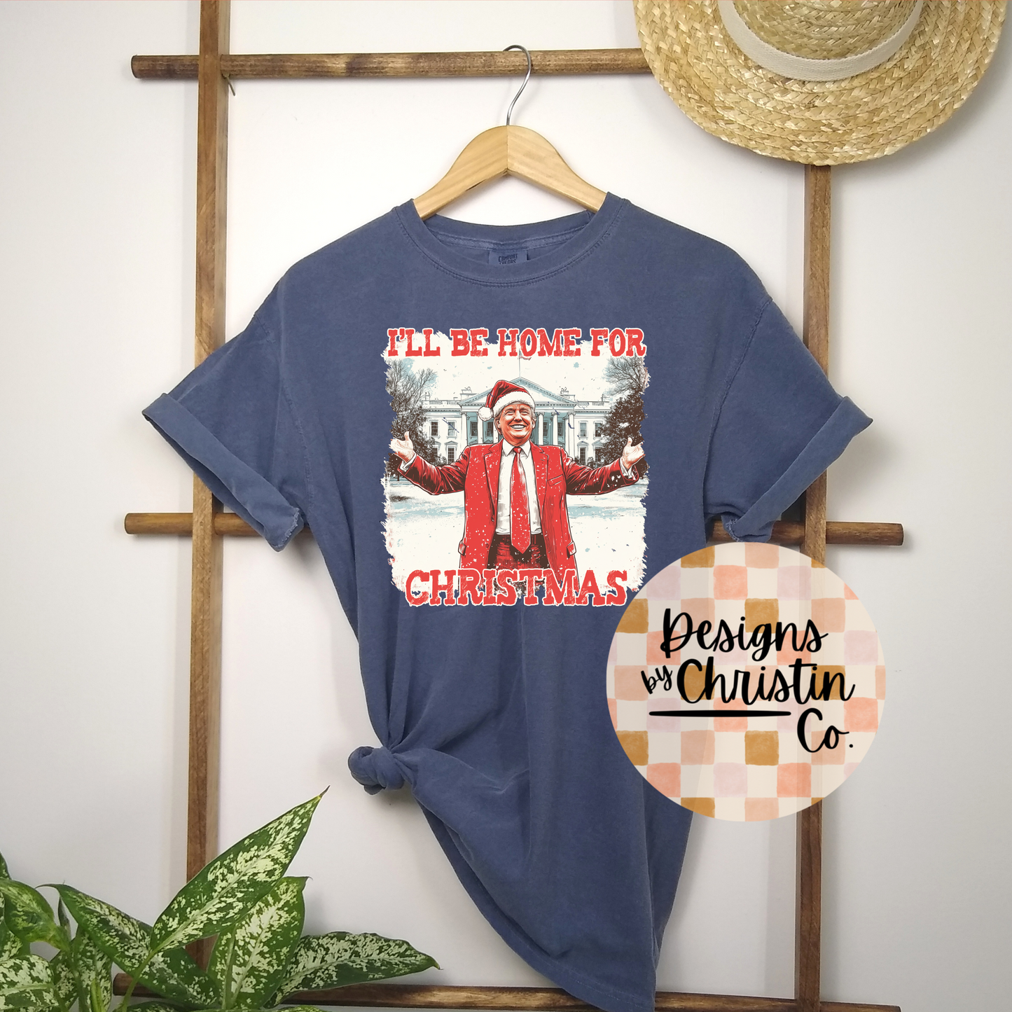 Trump I'll Be Home for Christmas Red T-Shirt