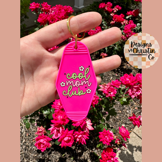 Cool Mom Club Retro Motel Keychain