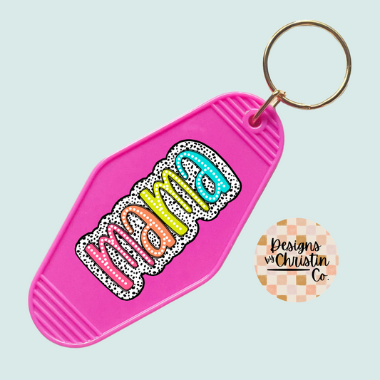 Mama Retro Motel Keychain