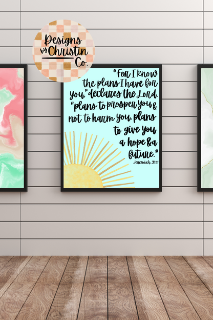 Jeremiah 29:11 Art Print