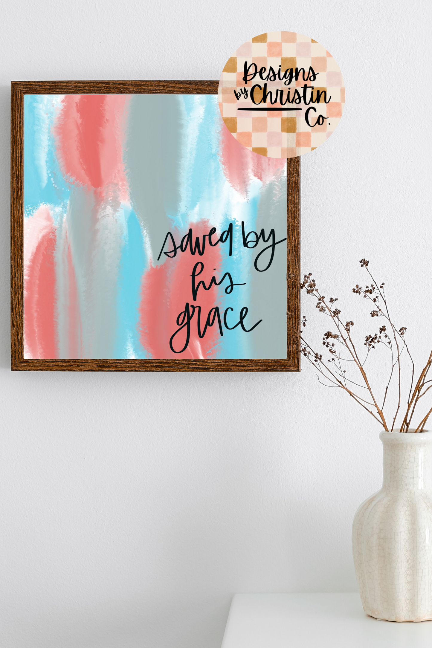 Saved by His Grace Art Print