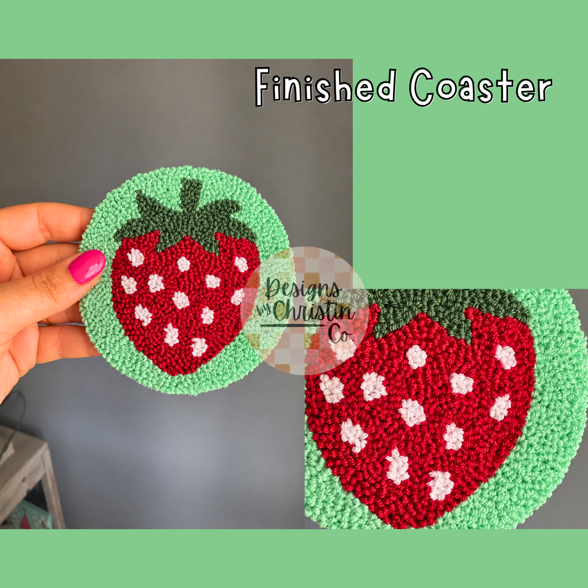 Strawberry Punch Needle Template
