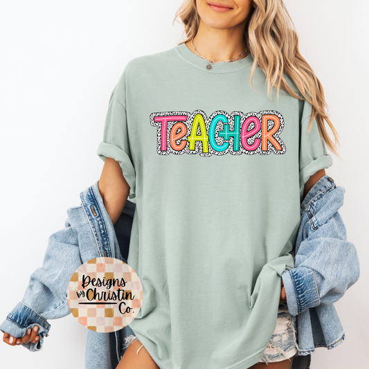 Colorful Teacher Short-Sleeve T-Shirt