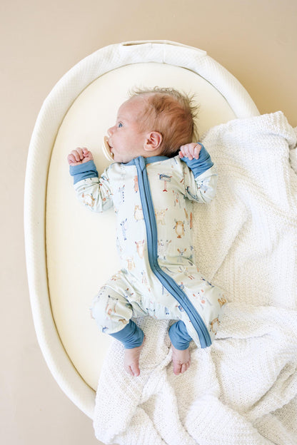 M is for Monsters Bamboo Zippy Pajamas - Halloween Baby Boy PJs