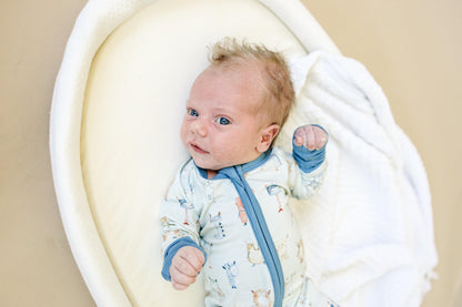 M is for Monsters Bamboo Zippy Pajamas - Halloween Baby Boy PJs